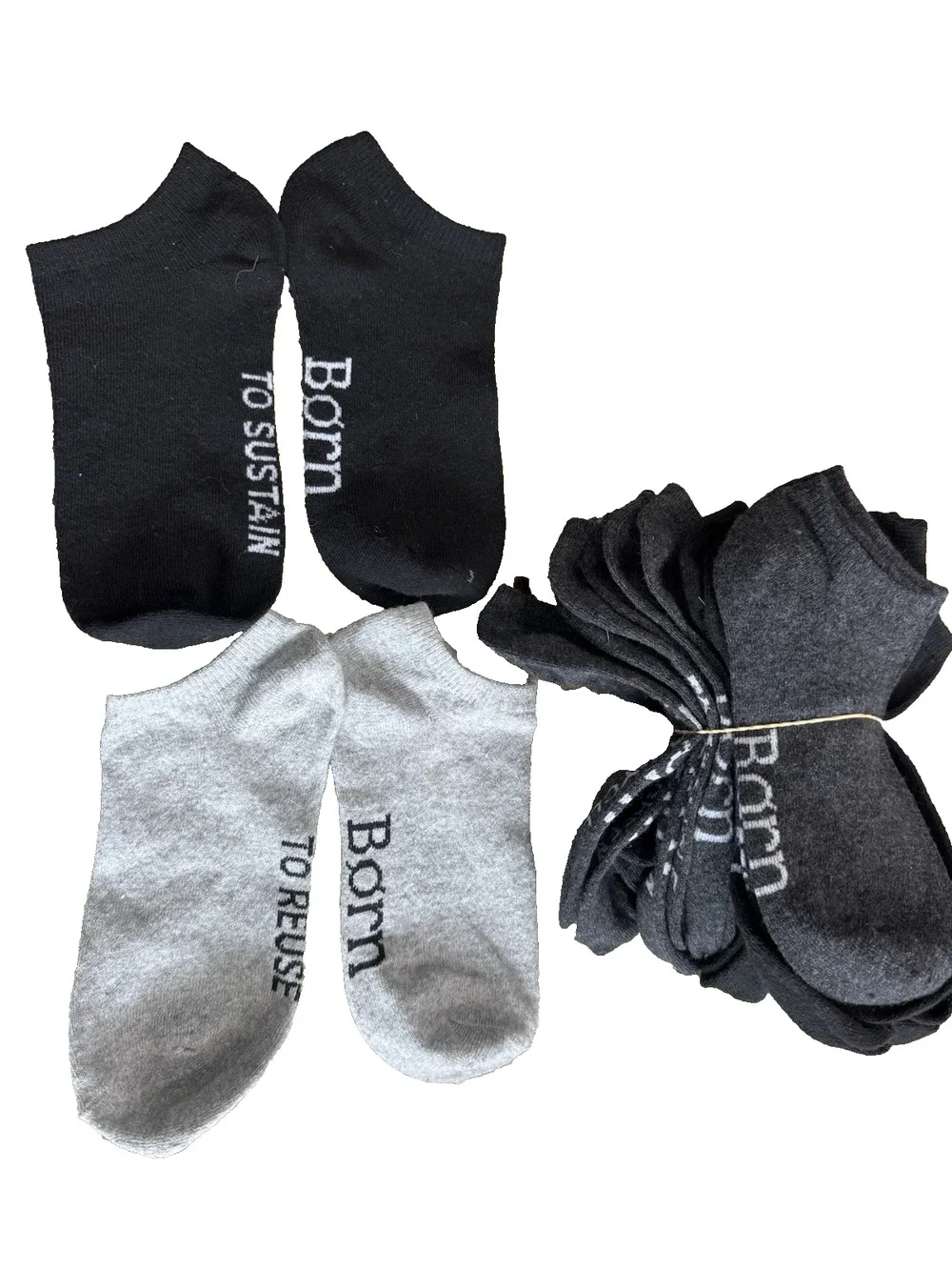 Born 10 Pair Women's No Show Socks Full Cushion Cotton Blend Shoe Size 4-10 New